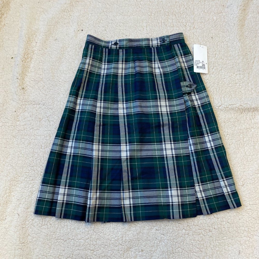 Lands' End Girls School Uniform Custom Plaid Kilt BTK, UN2, NWT